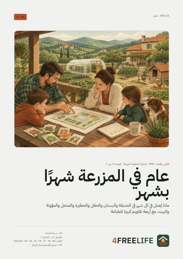 عام في المزرعة شهرًا بشهر