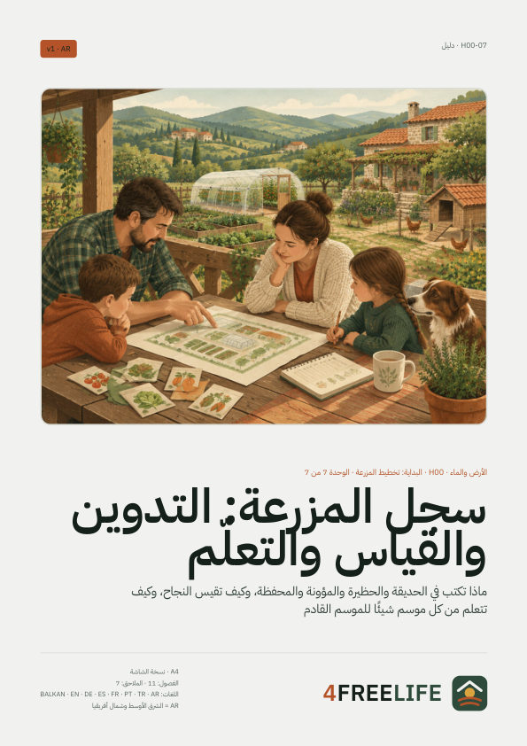 سجل المزرعة: التدوين والقياس والتعلّم