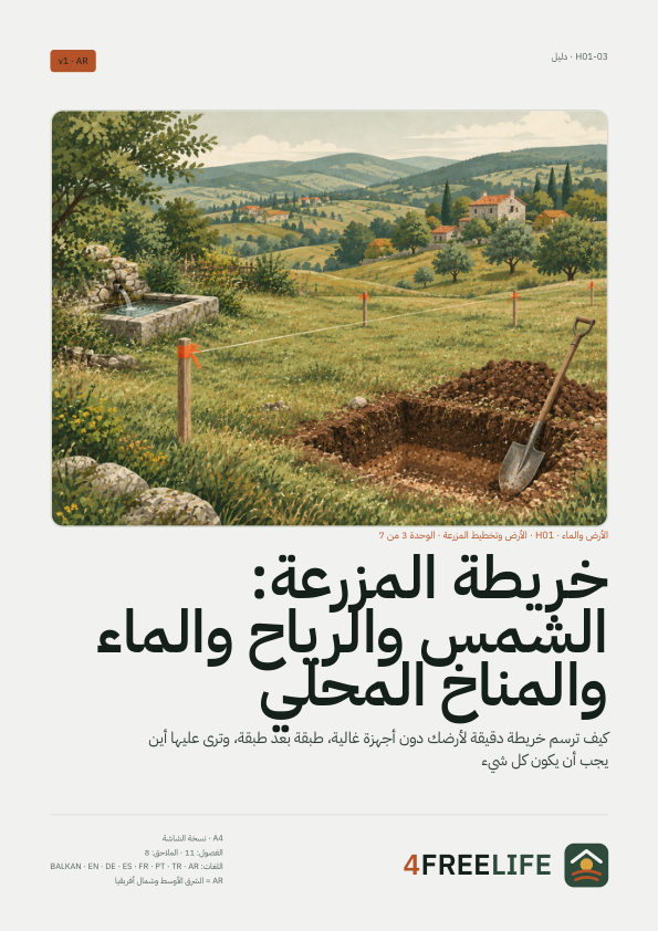 خريطة المزرعة: الشمس والرياح والماء والمناخ المحلي