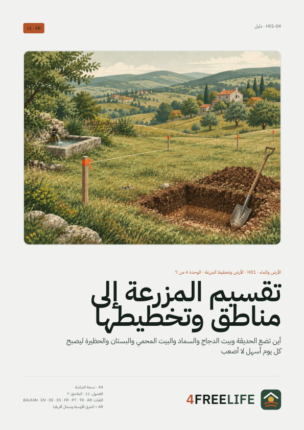 تقسيم المزرعة إلى مناطق وتخطيطها