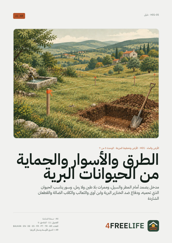 الطرق والأسوار والحماية من الحيوانات البرية
