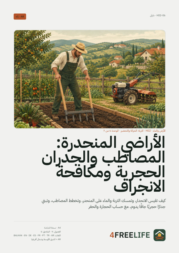 الأراضي المنحدرة: المصاطب والجدران الحجرية ومكافحة الانجراف