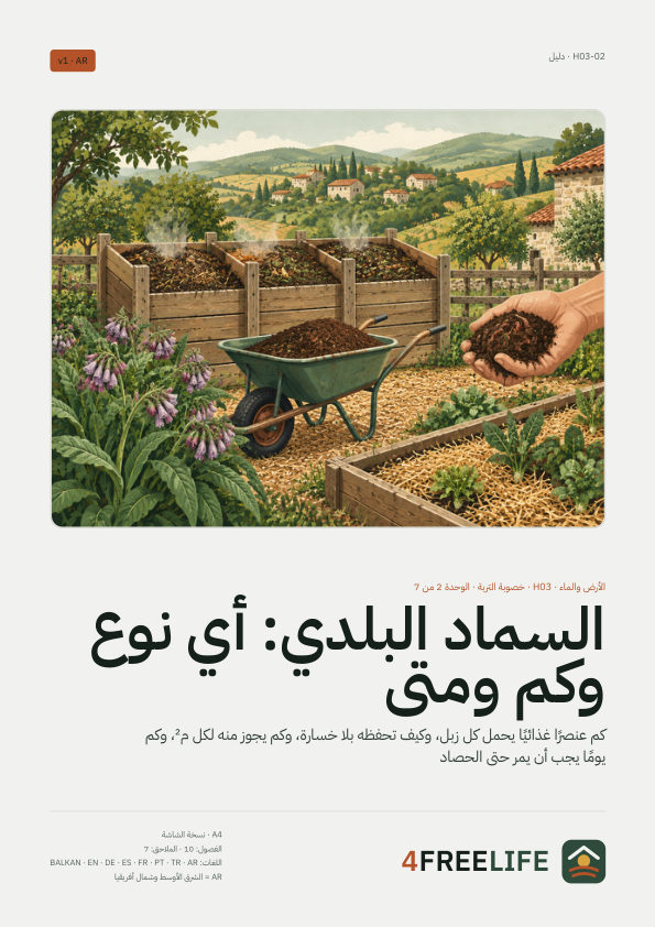 السماد البلدي: أي نوع وكم ومتى
