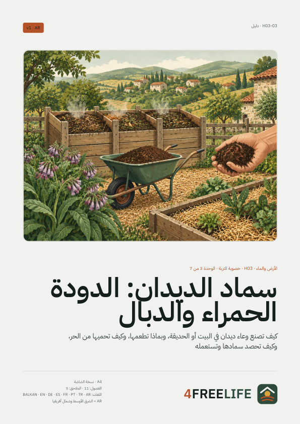سماد الديدان: الدودة الحمراء والدبال