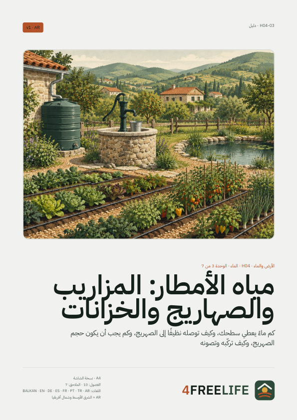 مياه الأمطار: المزاريب والصهاريج والخزانات