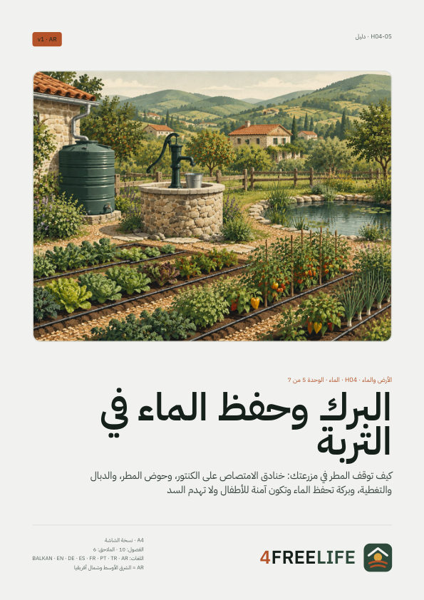 البرك وحفظ الماء في التربة