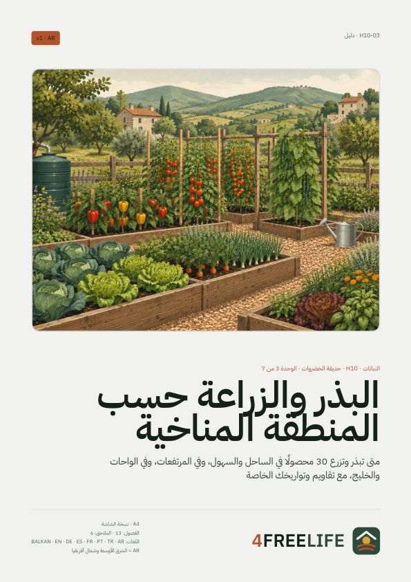 البذر والزراعة حسب المنطقة المناخية