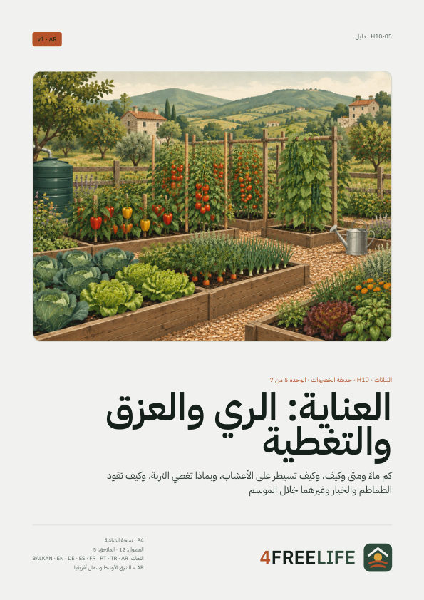 العناية: الري والعزق والتغطية
