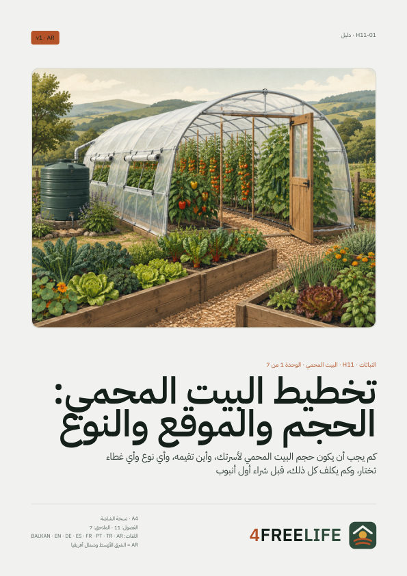 تخطيط البيت المحمي: الحجم والموقع والنوع