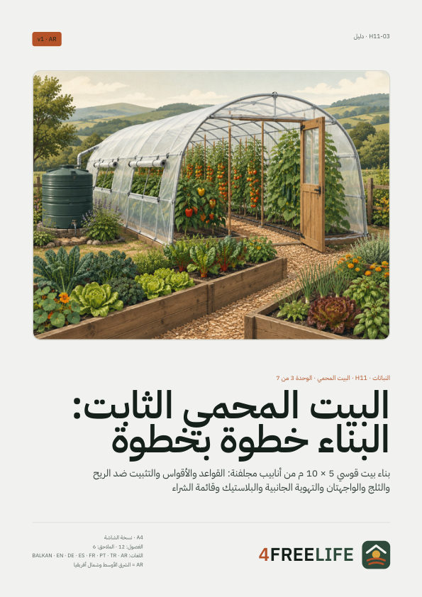 البيت المحمي الثابت: البناء خطوة بخطوة