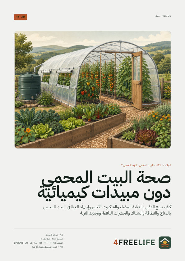 صحة البيت المحمي دون مبيدات كيميائية