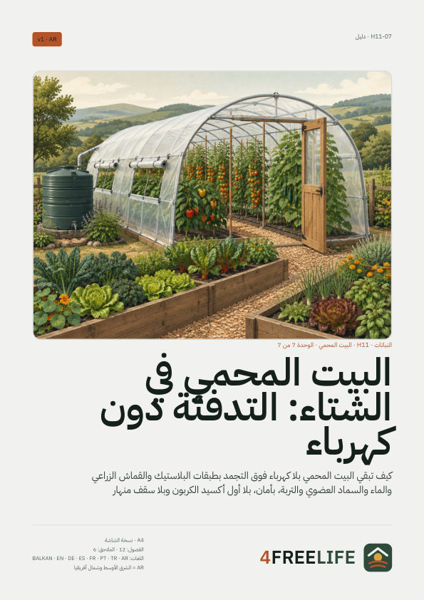 البيت المحمي في الشتاء: التدفئة دون كهرباء