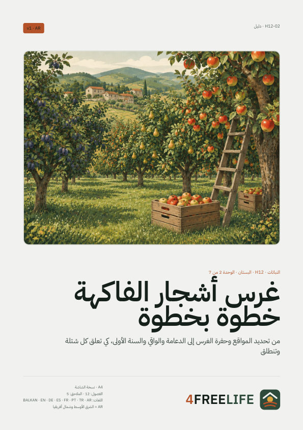 غرس أشجار الفاكهة خطوة بخطوة