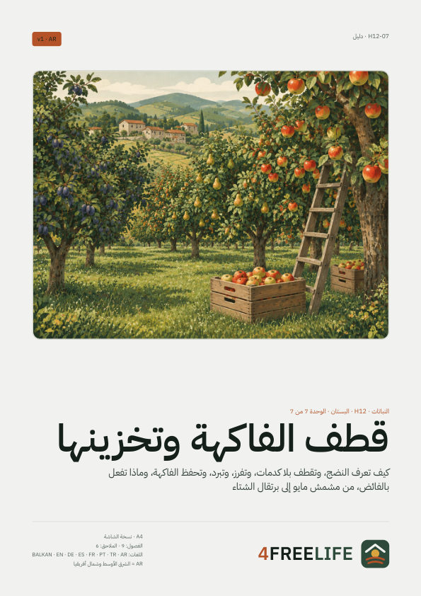 قطف الفاكهة وتخزينها
