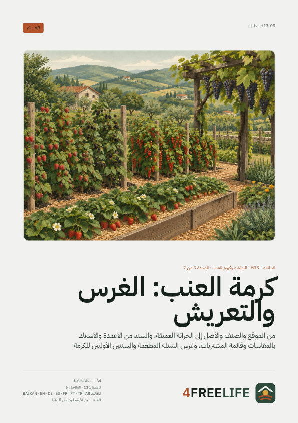 كرمة العنب: الغرس والتعريش