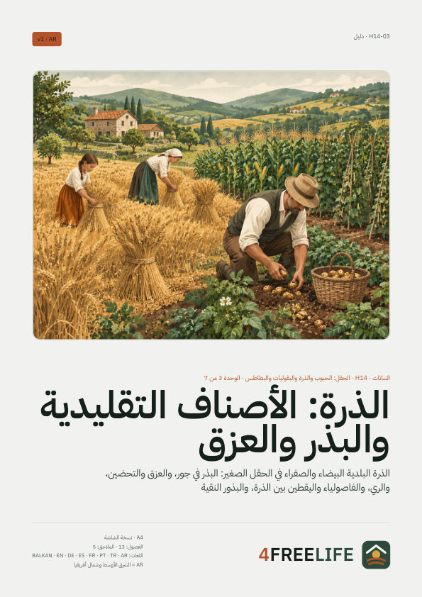 الذرة: الأصناف التقليدية والبذر والعزق