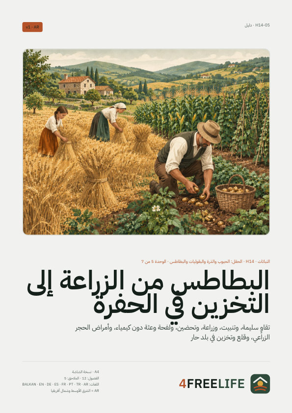 البطاطس من الزراعة إلى التخزين في الحفرة