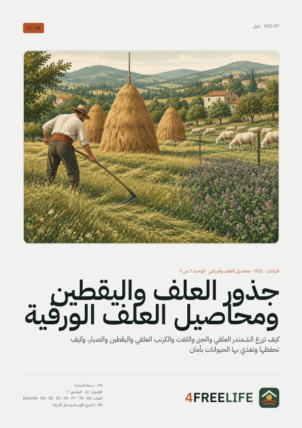 جذور العلف واليقطين ومحاصيل العلف الورقية
