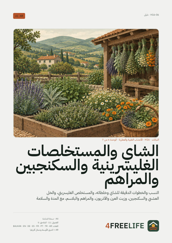 الشاي والمستخلصات الغليسرينية والسكنجبين والمراهم