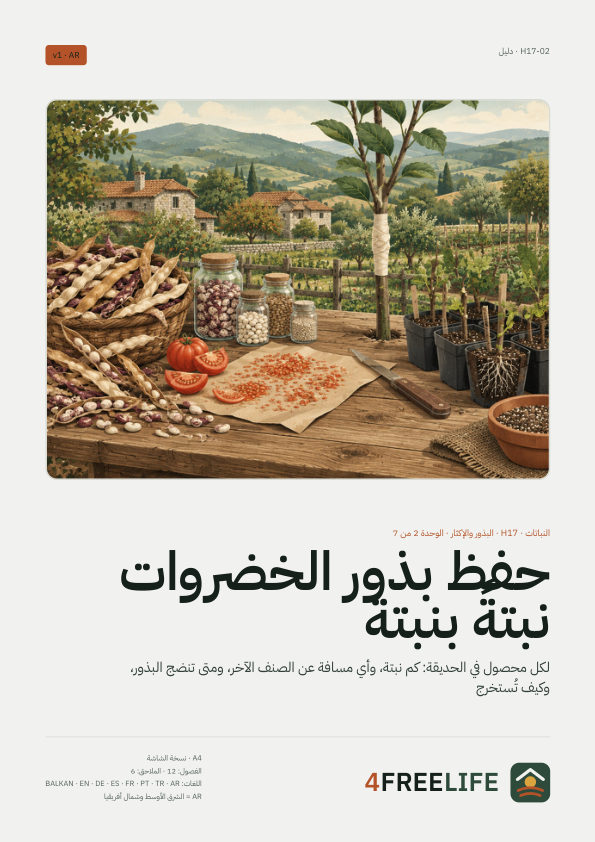 حفظ بذور الخضروات نبتةً بنبتة