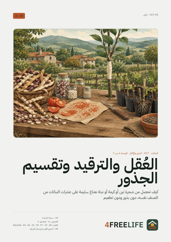 العُقل والترقيد وتقسيم الجذور