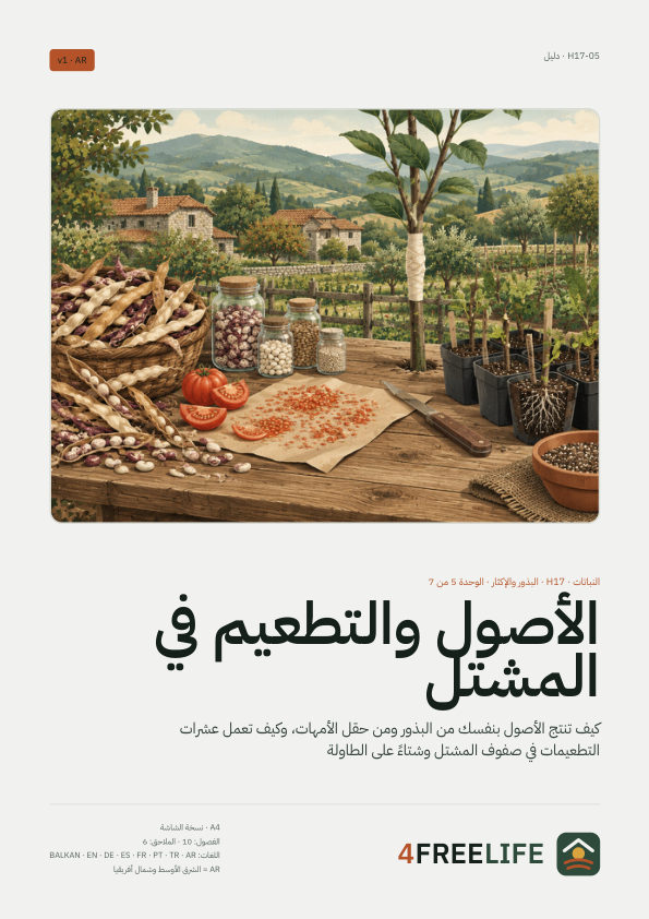 الأصول والتطعيم في المشتل