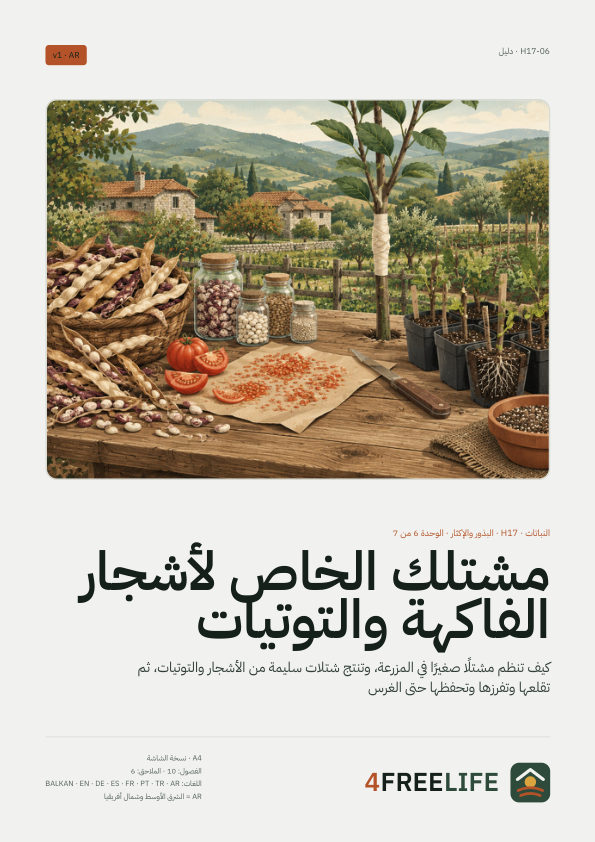 مشتلك الخاص لأشجار الفاكهة والتوتيات