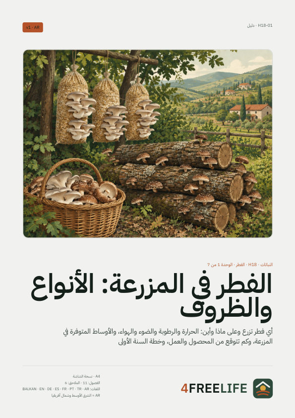 الفطر في المزرعة: الأنواع والظروف