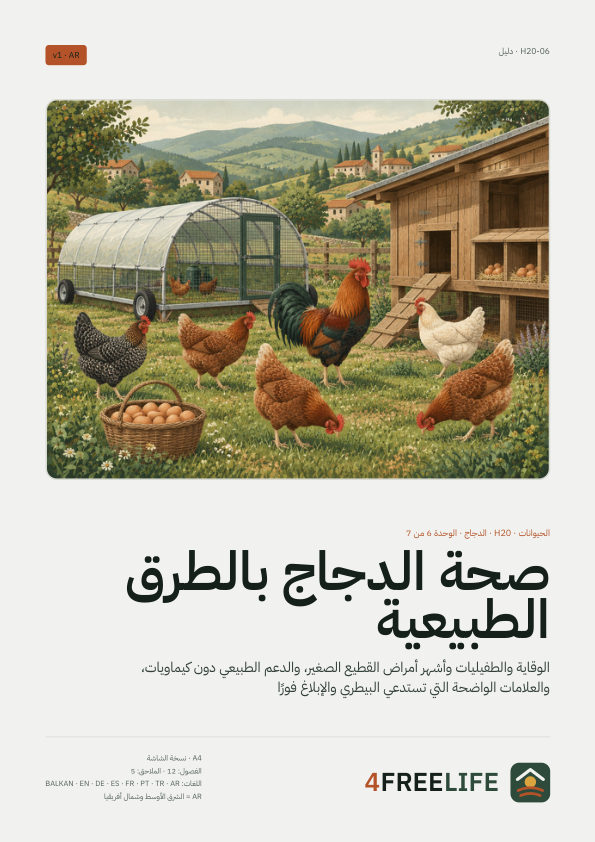 صحة الدجاج بالطرق الطبيعية