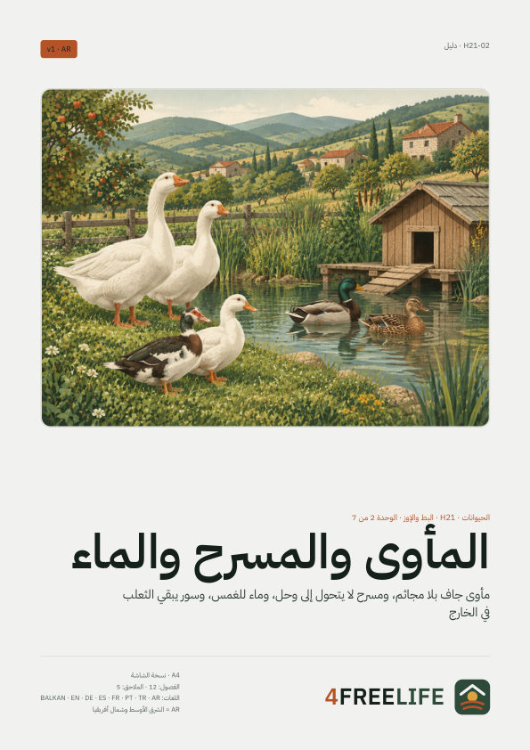 المأوى والمسرح والماء