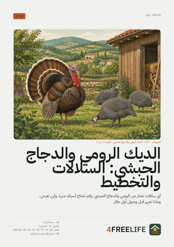 الديك الرومي والدجاج الحبشي: السلالات والتخطيط