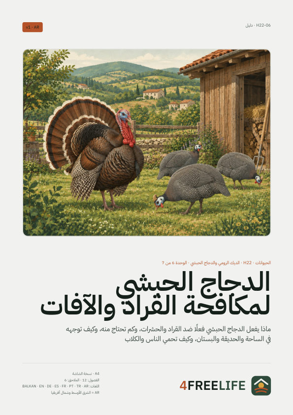 الدجاج الحبشي لمكافحة القراد والآفات