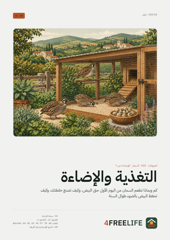 التغذية والإضاءة