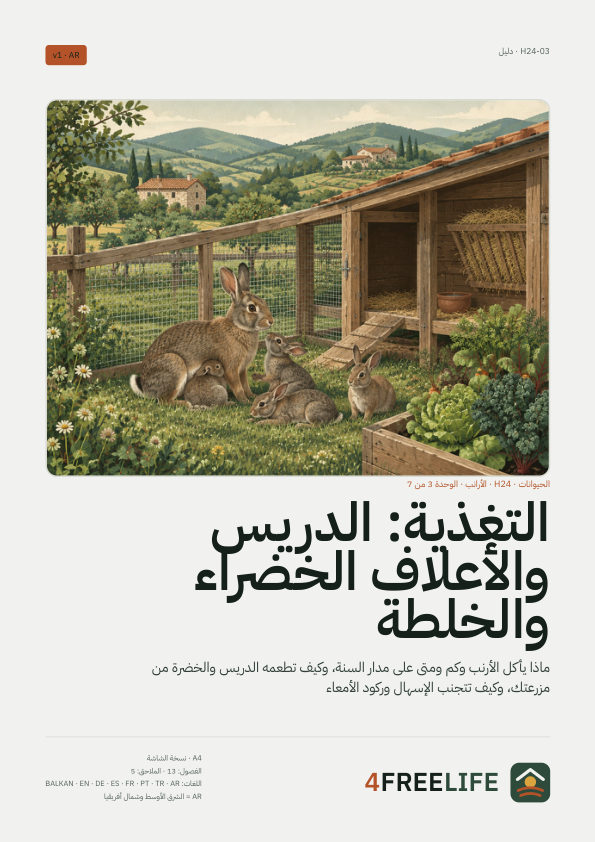 التغذية: الدريس والأعلاف الخضراء والخلطة