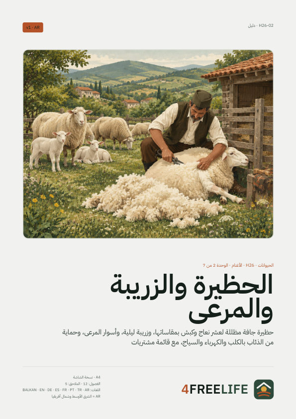 الحظيرة والزريبة والمرعى