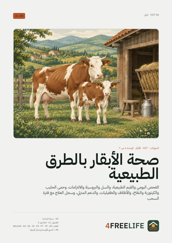 صحة الأبقار بالطرق الطبيعية