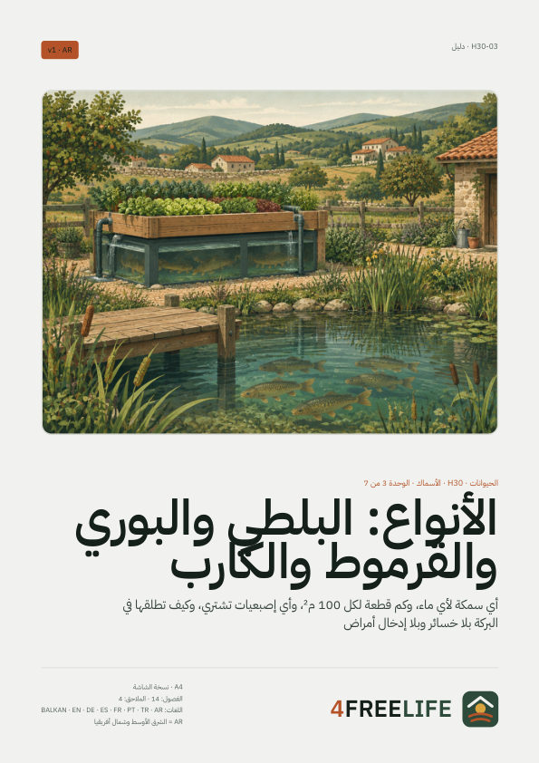 الأنواع: البلطي والبوري والقرموط والكارب