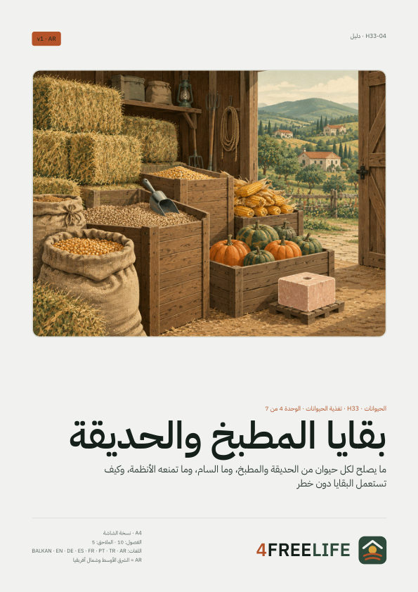 بقايا المطبخ والحديقة