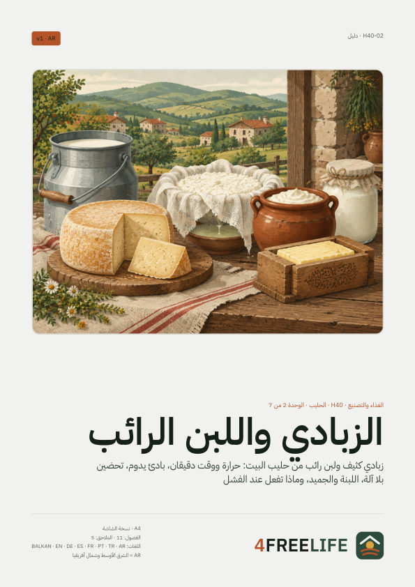 الزبادي واللبن الرائب