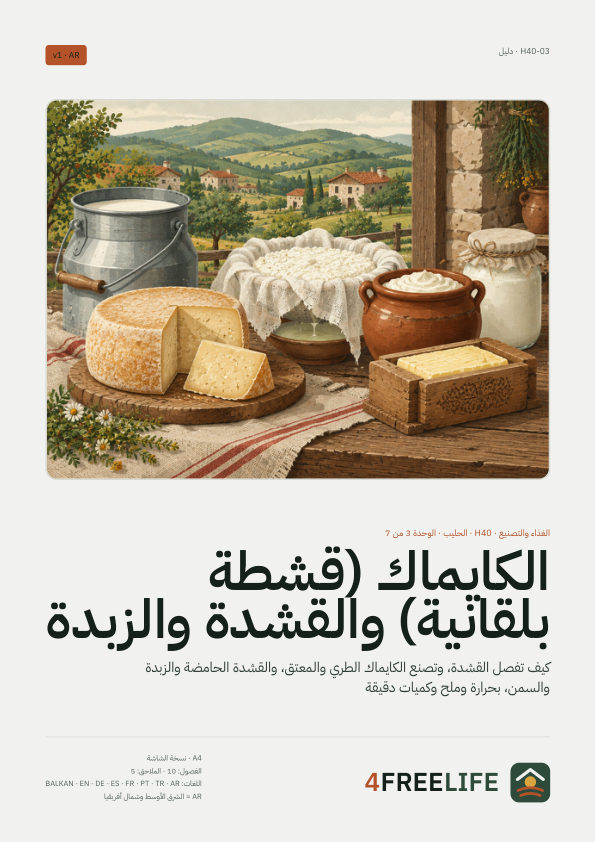 الكايماك (قشطة بلقانية) والقشدة والزبدة