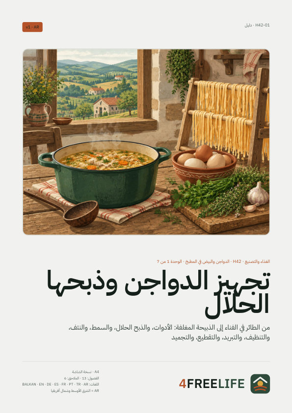 تجهيز الدواجن وذبحها الحلال
