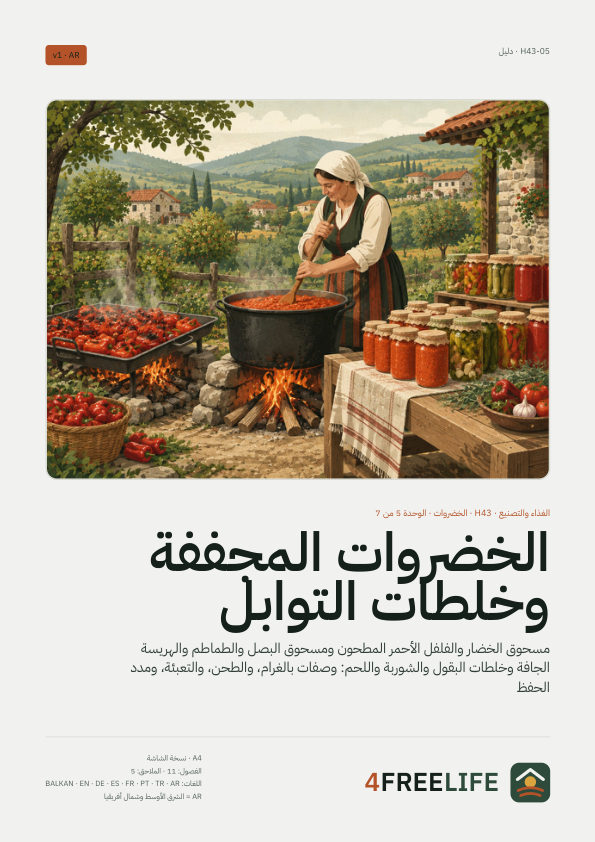 الخضروات المجففة وخلطات التوابل