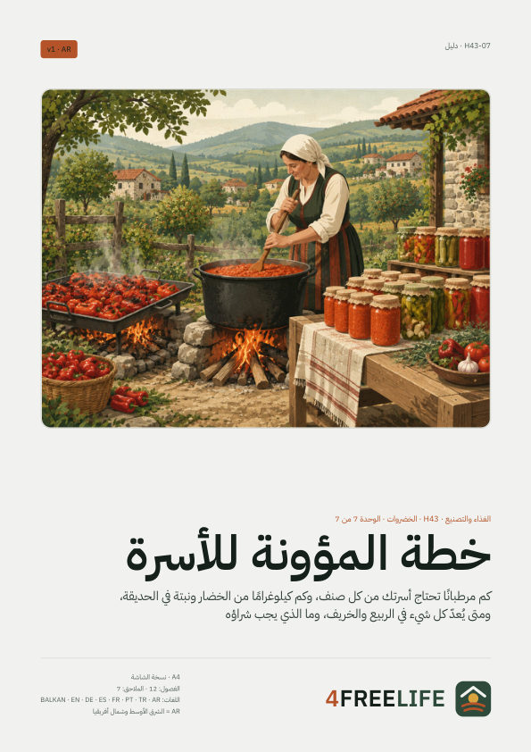 خطة المؤونة للأسرة