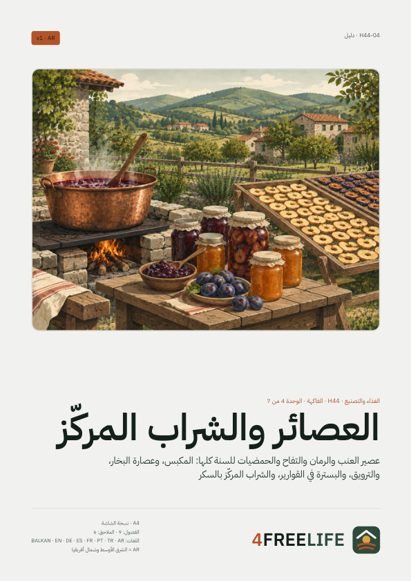 العصائر والشراب المركّز