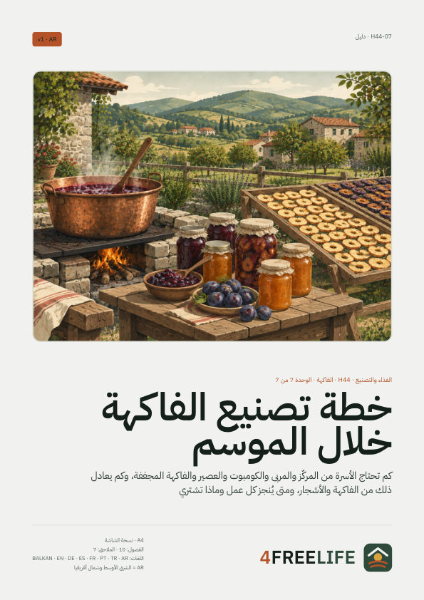 خطة تصنيع الفاكهة خلال الموسم