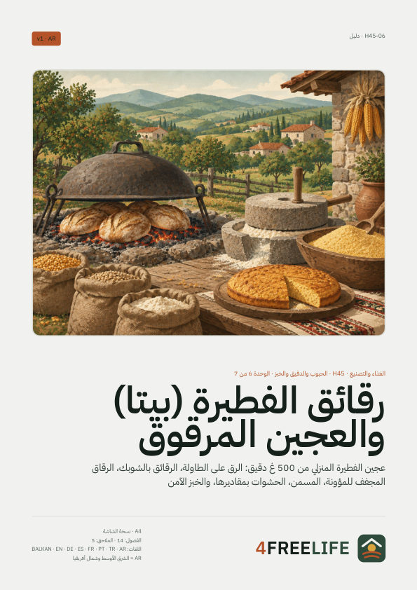 رقائق الفطيرة (بيتا) والعجين المرقوق