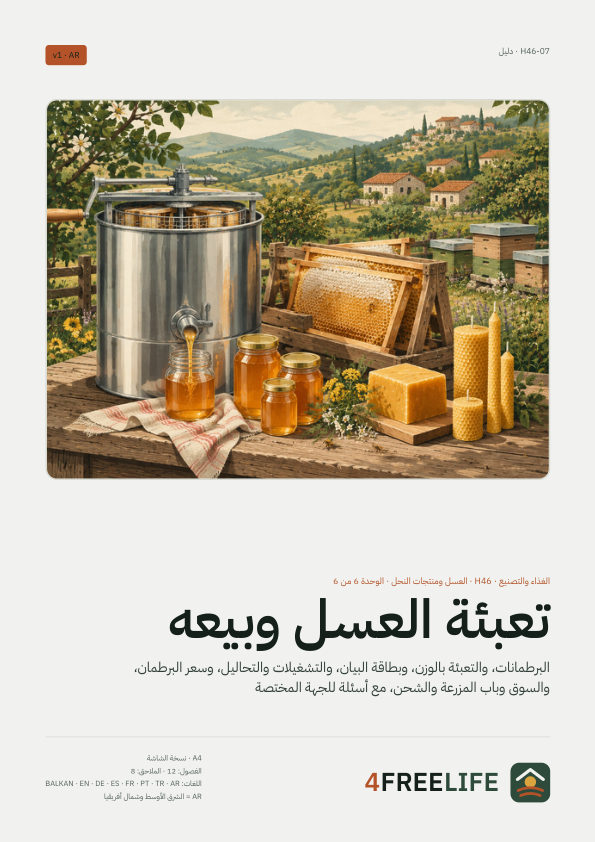 تعبئة العسل وبيعه