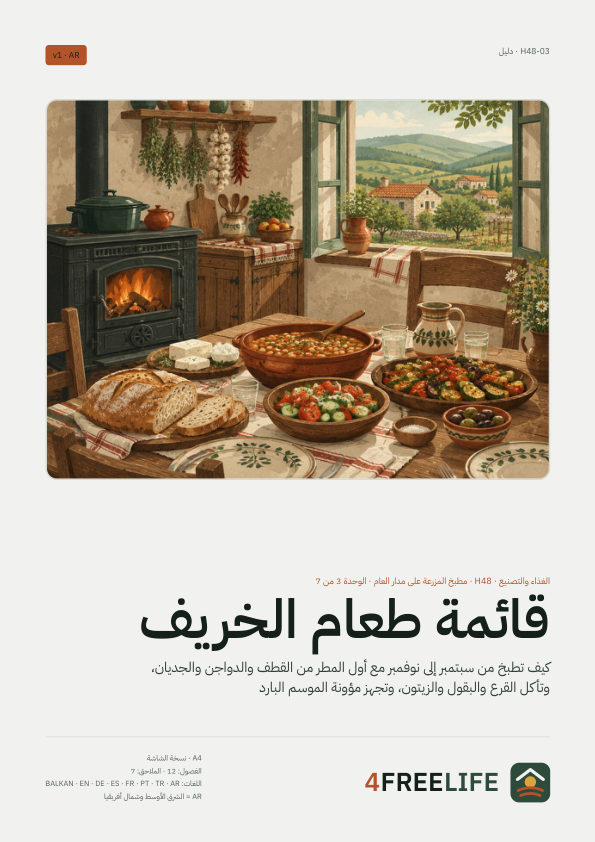 قائمة طعام الخريف