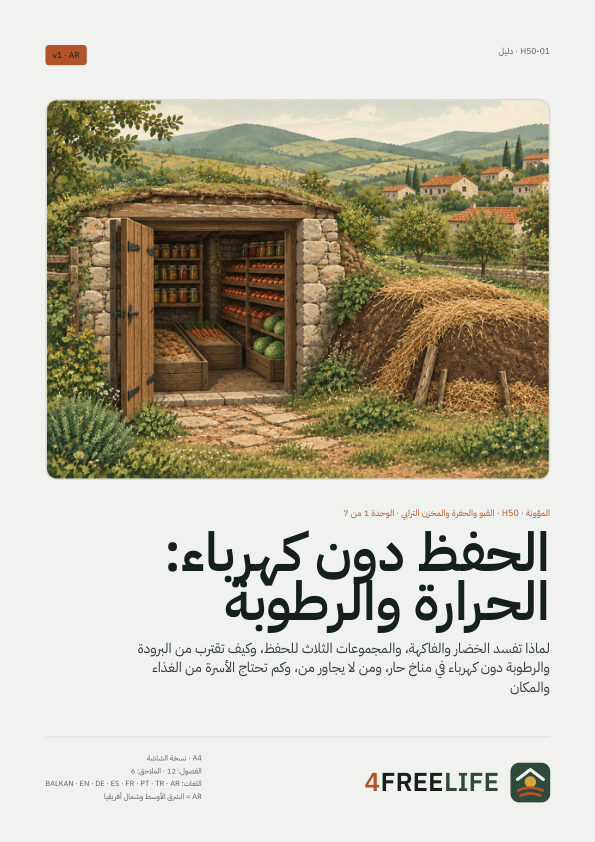 الحفظ دون كهرباء: الحرارة والرطوبة