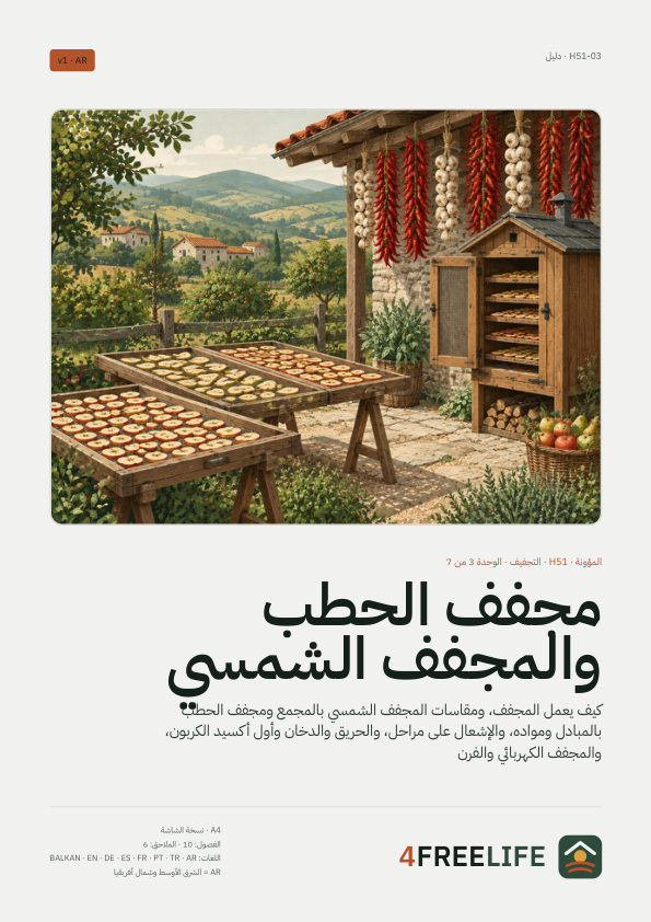 مجفف الحطب والمجفف الشمسي